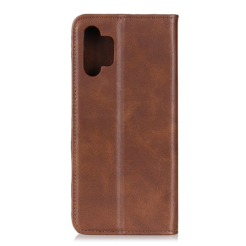 Handytasche Stand Schutzhülle Flip Leder Hülle A02D für Samsung Galaxy A32 4G Braun