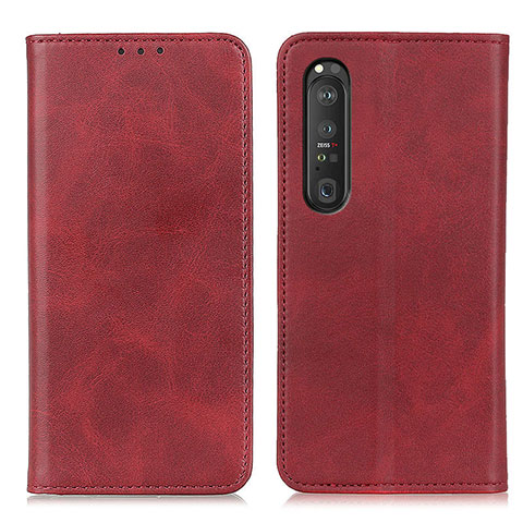 Handytasche Stand Schutzhülle Flip Leder Hülle A02D für Sony Xperia 1 III Rot