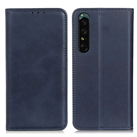 Handytasche Stand Schutzhülle Flip Leder Hülle A02D für Sony Xperia 1 IV Blau