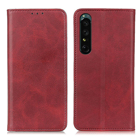 Handytasche Stand Schutzhülle Flip Leder Hülle A02D für Sony Xperia 1 IV SO-51C Rot