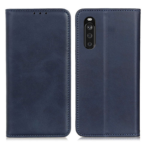 Handytasche Stand Schutzhülle Flip Leder Hülle A02D für Sony Xperia 10 III Blau