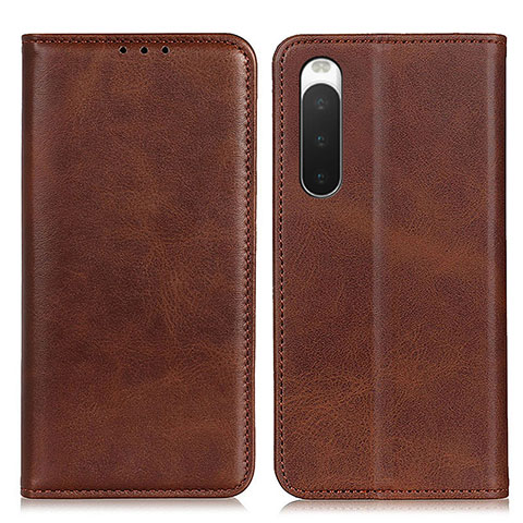 Handytasche Stand Schutzhülle Flip Leder Hülle A02D für Sony Xperia 10 IV SO-52C Braun