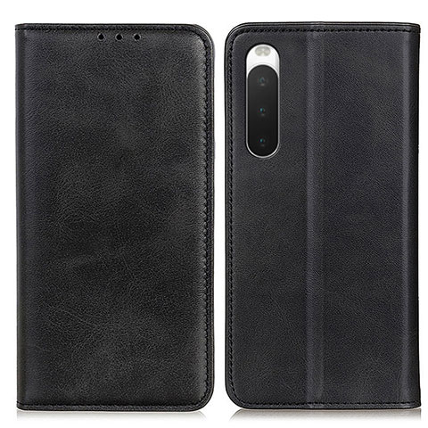 Handytasche Stand Schutzhülle Flip Leder Hülle A02D für Sony Xperia 10 IV SO-52C Schwarz