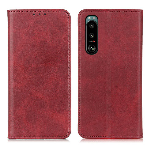 Handytasche Stand Schutzhülle Flip Leder Hülle A02D für Sony Xperia 5 III Rot