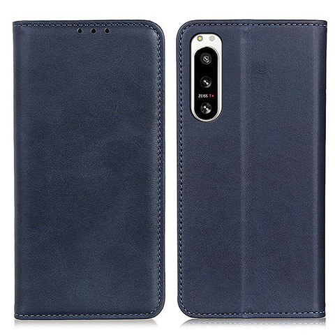 Handytasche Stand Schutzhülle Flip Leder Hülle A02D für Sony Xperia 5 IV Blau