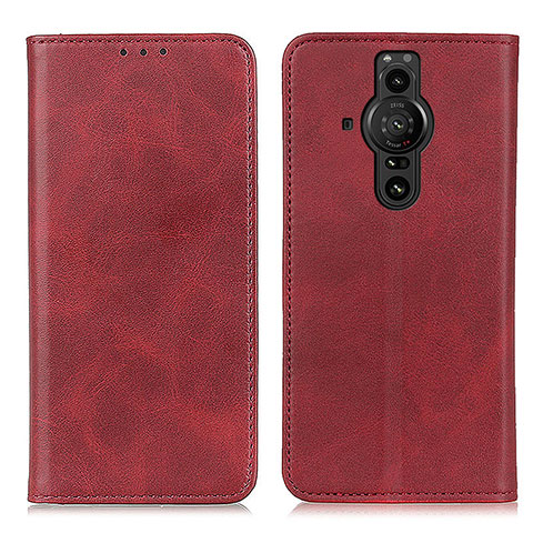 Handytasche Stand Schutzhülle Flip Leder Hülle A02D für Sony Xperia PRO-I Rot