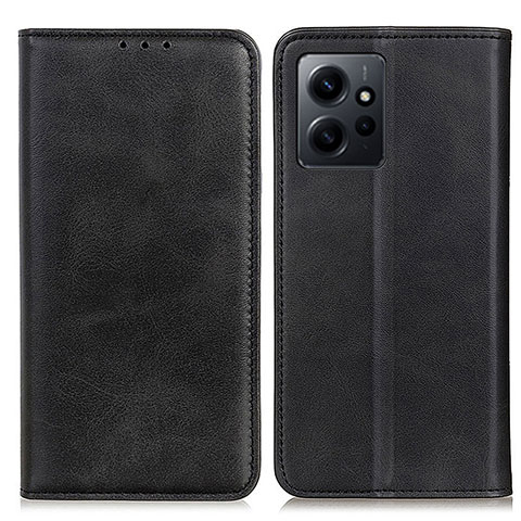 Handytasche Stand Schutzhülle Flip Leder Hülle A02D für Xiaomi Redmi Note 12 4G Schwarz