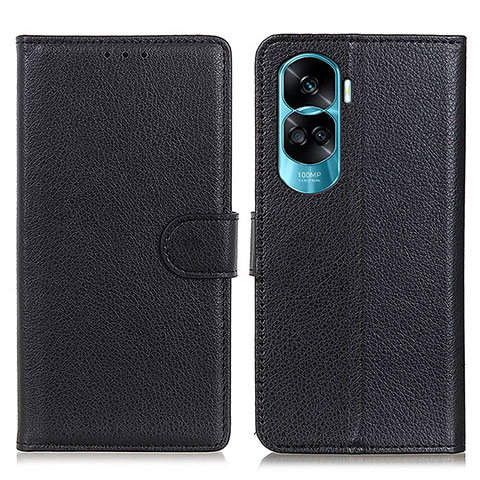 Handytasche Stand Schutzhülle Flip Leder Hülle A03D für Huawei Honor 90 Lite 5G Schwarz