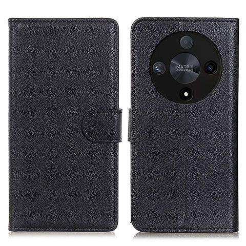 Handytasche Stand Schutzhülle Flip Leder Hülle A03D für Huawei Honor X9b 5G Schwarz