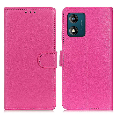 Handytasche Stand Schutzhülle Flip Leder Hülle A03D für Motorola Moto E13 Pink