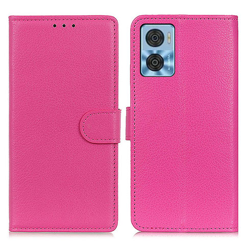 Handytasche Stand Schutzhülle Flip Leder Hülle A03D für Motorola Moto E22 Pink