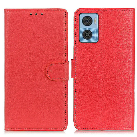 Handytasche Stand Schutzhülle Flip Leder Hülle A03D für Motorola Moto E22 Rot