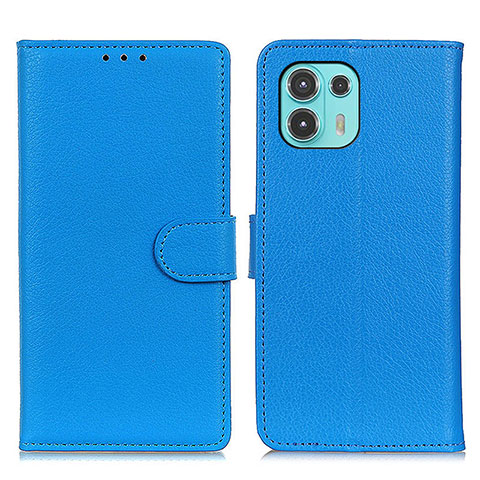 Handytasche Stand Schutzhülle Flip Leder Hülle A03D für Motorola Moto Edge 20 Lite 5G Hellblau