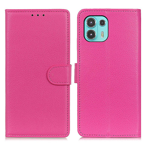 Handytasche Stand Schutzhülle Flip Leder Hülle A03D für Motorola Moto Edge 20 Lite 5G Pink