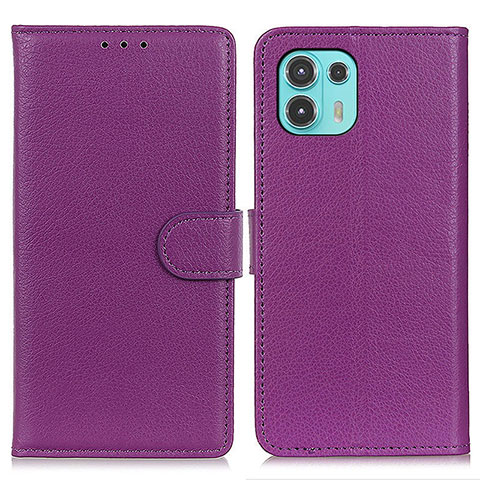 Handytasche Stand Schutzhülle Flip Leder Hülle A03D für Motorola Moto Edge 20 Lite 5G Violett