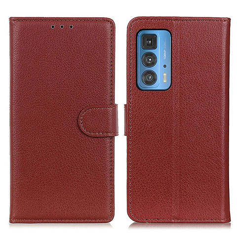 Handytasche Stand Schutzhülle Flip Leder Hülle A03D für Motorola Moto Edge 20 Pro 5G Braun