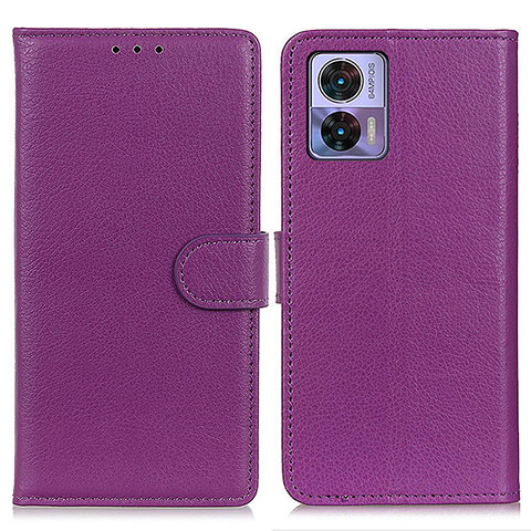 Handytasche Stand Schutzhülle Flip Leder Hülle A03D für Motorola Moto Edge 30 Lite 5G Violett