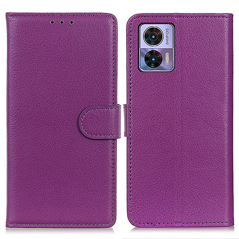 Handytasche Stand Schutzhülle Flip Leder Hülle A03D für Motorola Moto Edge 30 Neo 5G Violett