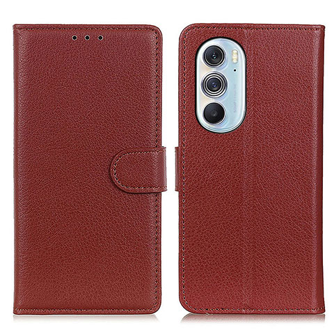 Handytasche Stand Schutzhülle Flip Leder Hülle A03D für Motorola Moto Edge 30 Pro 5G Braun