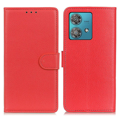 Handytasche Stand Schutzhülle Flip Leder Hülle A03D für Motorola Moto Edge 40 Neo 5G Rot