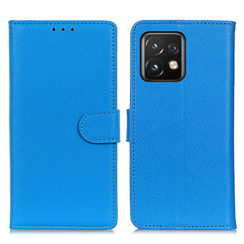 Handytasche Stand Schutzhülle Flip Leder Hülle A03D für Motorola Moto Edge 40 Pro 5G Hellblau