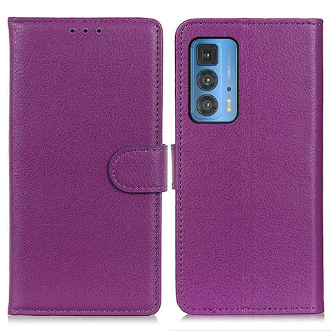 Handytasche Stand Schutzhülle Flip Leder Hülle A03D für Motorola Moto Edge S Pro 5G Violett