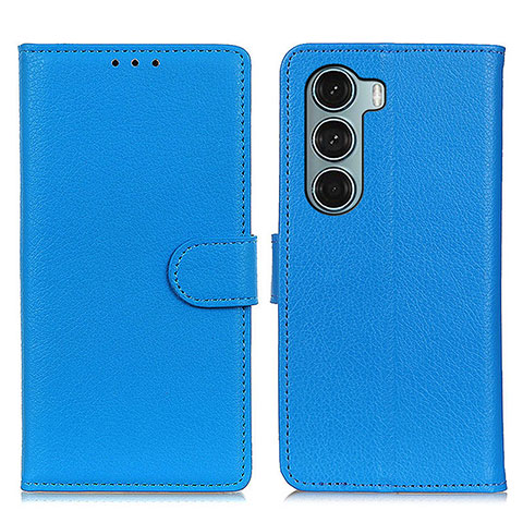 Handytasche Stand Schutzhülle Flip Leder Hülle A03D für Motorola Moto Edge S30 5G Hellblau