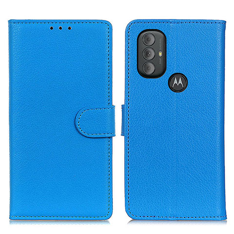 Handytasche Stand Schutzhülle Flip Leder Hülle A03D für Motorola Moto G Play Gen 2 Hellblau