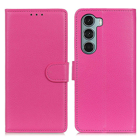 Handytasche Stand Schutzhülle Flip Leder Hülle A03D für Motorola Moto G200 5G Pink