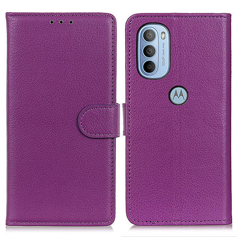 Handytasche Stand Schutzhülle Flip Leder Hülle A03D für Motorola Moto G31 Violett