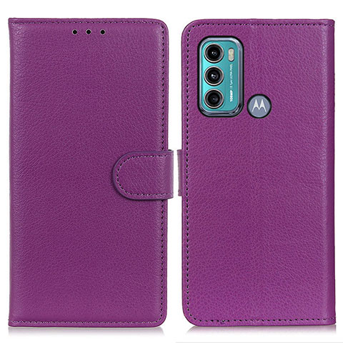 Handytasche Stand Schutzhülle Flip Leder Hülle A03D für Motorola Moto G40 Fusion Violett