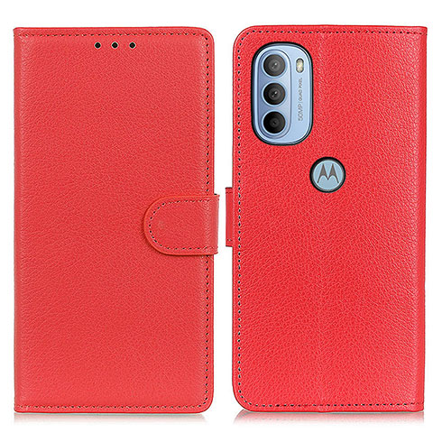 Handytasche Stand Schutzhülle Flip Leder Hülle A03D für Motorola Moto G41 Rot