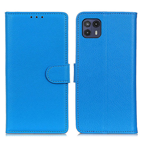 Handytasche Stand Schutzhülle Flip Leder Hülle A03D für Motorola Moto G50 5G Hellblau