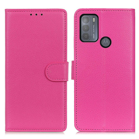 Handytasche Stand Schutzhülle Flip Leder Hülle A03D für Motorola Moto G50 Pink