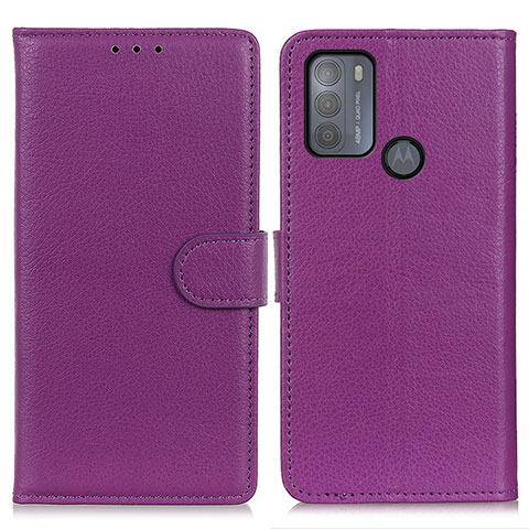 Handytasche Stand Schutzhülle Flip Leder Hülle A03D für Motorola Moto G50 Violett