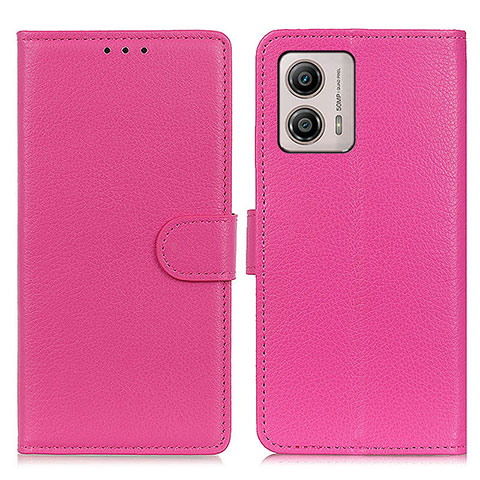 Handytasche Stand Schutzhülle Flip Leder Hülle A03D für Motorola Moto G53 5G Pink