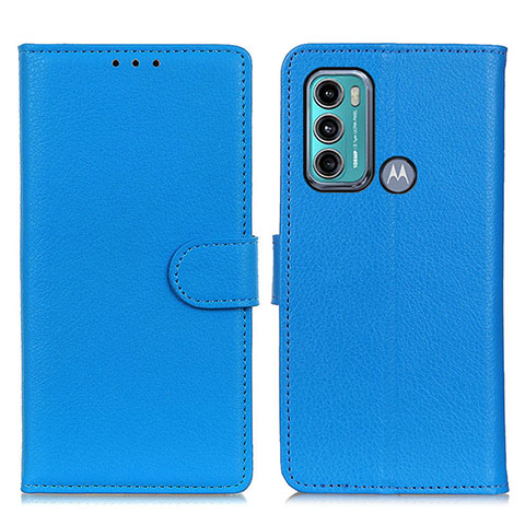 Handytasche Stand Schutzhülle Flip Leder Hülle A03D für Motorola Moto G60 Hellblau