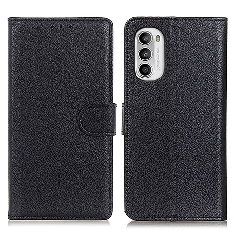 Handytasche Stand Schutzhülle Flip Leder Hülle A03D für Motorola Moto G71s 5G Schwarz