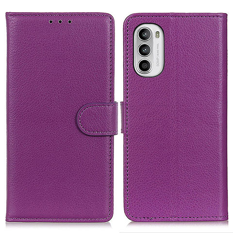 Handytasche Stand Schutzhülle Flip Leder Hülle A03D für Motorola Moto G71s 5G Violett