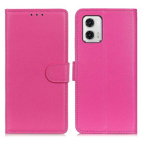 Handytasche Stand Schutzhülle Flip Leder Hülle A03D für Motorola Moto G73 5G Pink