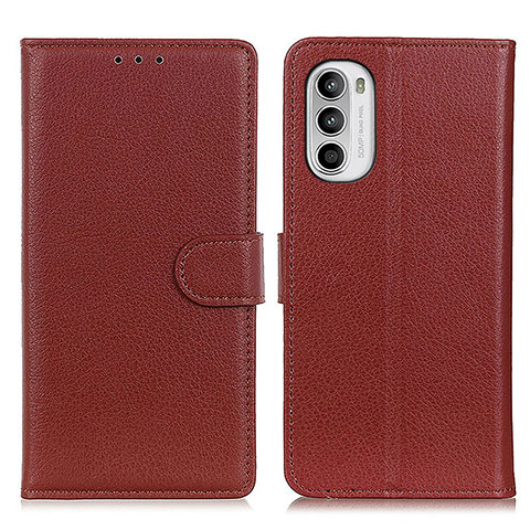 Handytasche Stand Schutzhülle Flip Leder Hülle A03D für Motorola Moto G82 5G Braun