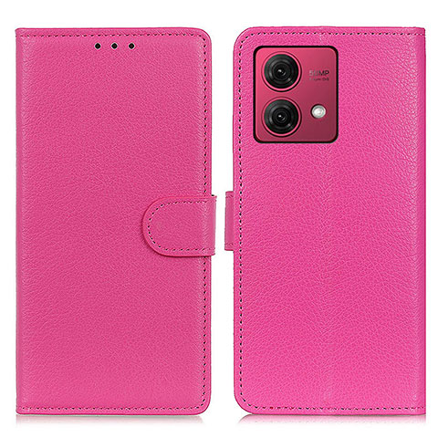 Handytasche Stand Schutzhülle Flip Leder Hülle A03D für Motorola Moto G84 5G Pink