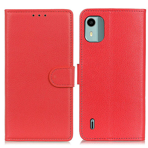 Handytasche Stand Schutzhülle Flip Leder Hülle A03D für Nokia C12 Pro Rot