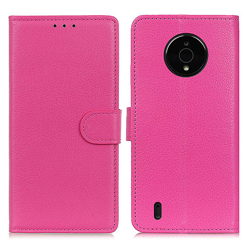 Handytasche Stand Schutzhülle Flip Leder Hülle A03D für Nokia C200 Pink