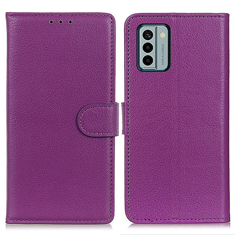 Handytasche Stand Schutzhülle Flip Leder Hülle A03D für Nokia G22 Violett