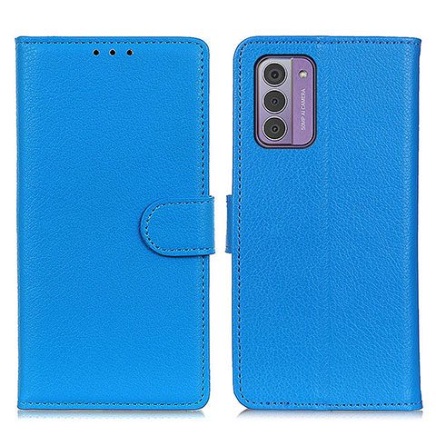 Handytasche Stand Schutzhülle Flip Leder Hülle A03D für Nokia G310 5G Hellblau