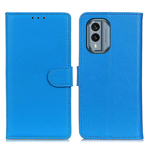 Handytasche Stand Schutzhülle Flip Leder Hülle A03D für Nokia X30 5G Hellblau