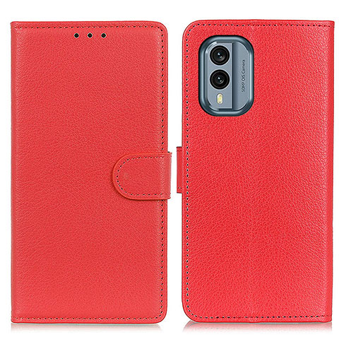 Handytasche Stand Schutzhülle Flip Leder Hülle A03D für Nokia X30 5G Rot