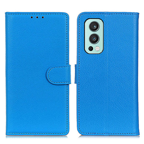 Handytasche Stand Schutzhülle Flip Leder Hülle A03D für OnePlus Nord 2 5G Hellblau