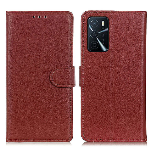 Handytasche Stand Schutzhülle Flip Leder Hülle A03D für Oppo A16 Braun